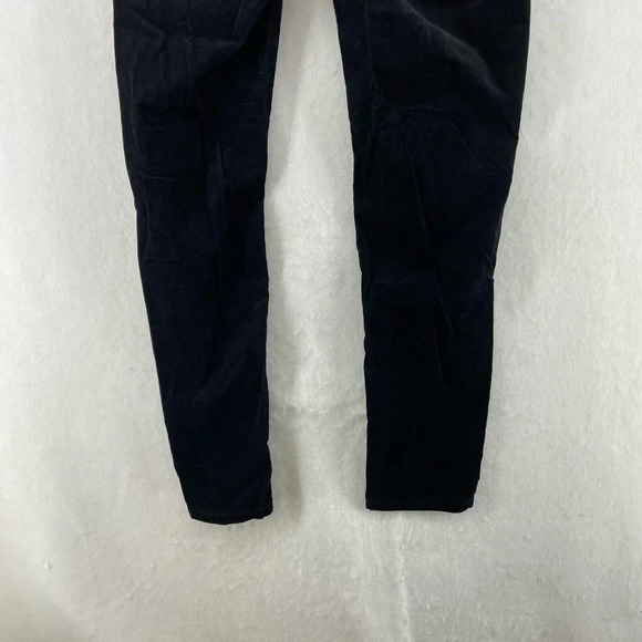 H&M Dress Pants Women Sz 2 Black Tapered Mid-Rise Flat Front Slash Pockets Slack - Picture 9 of 11